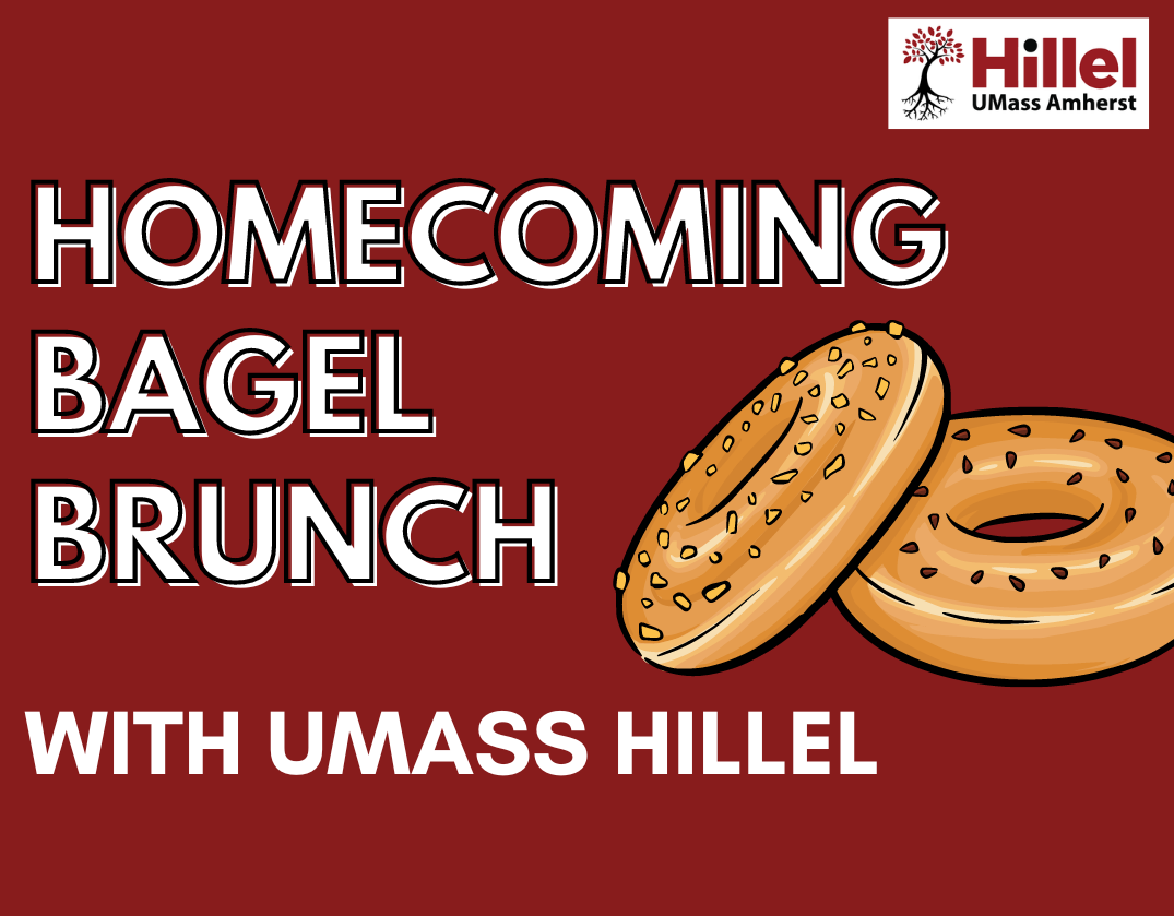 Homecoming Bagel Brunch poster with bagel artwork