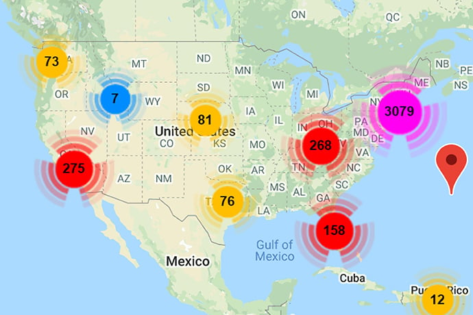 Wherever your travels take you, the world map feature allows you to find alumni.