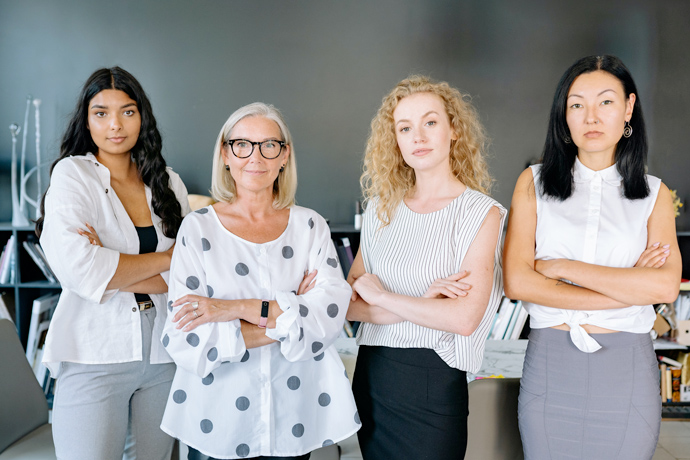 group of women standing together